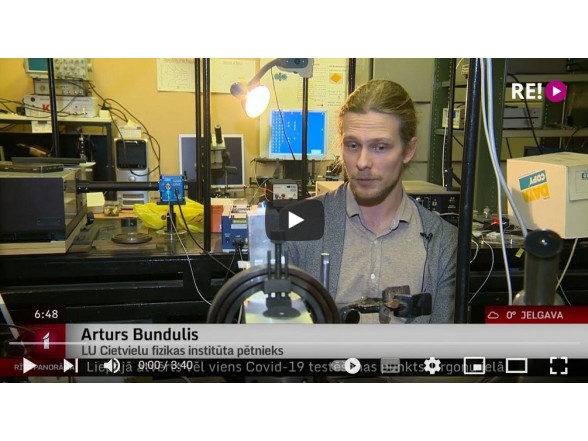 The promising young physicist Arturs Bundulis is researching how to replace electronics